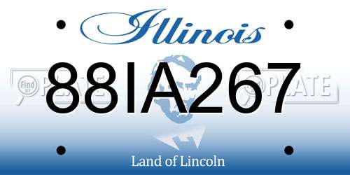 88IA267 Illinois License Plate