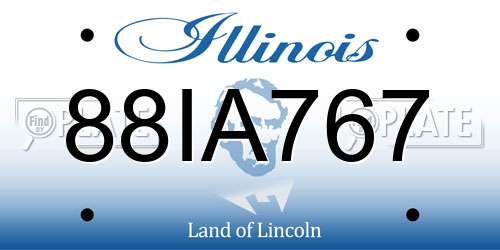 88IA767 Illinois License Plate