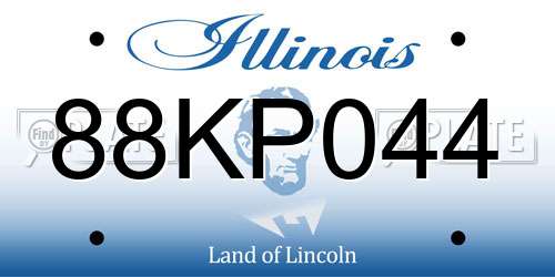 88KP044 Illinois License Plate