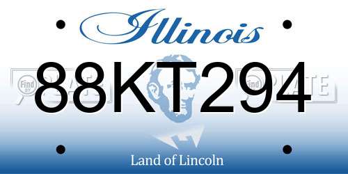 88KT294 Illinois License Plate