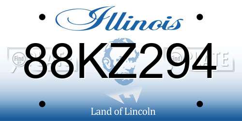88KZ294 Illinois License Plate