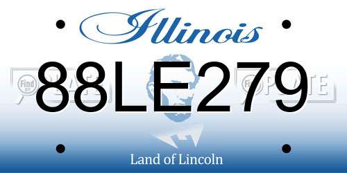 88LE279 Illinois License Plate