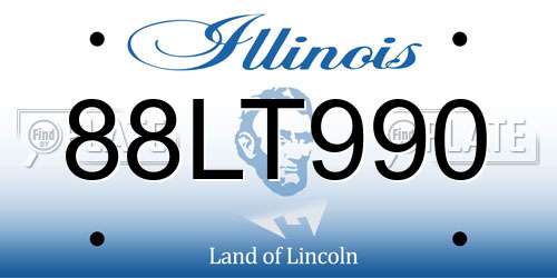 88LT990 Illinois License Plate