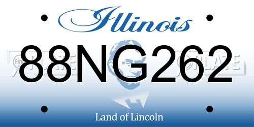 88NG262 Illinois License Plate