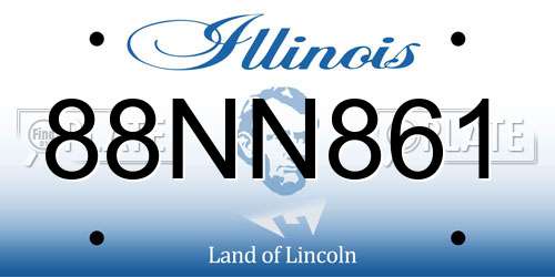 88NN861 Illinois License Plate