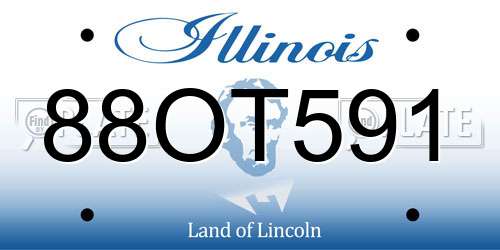 88OT591 Illinois License Plate