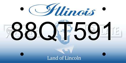 88QT591 Illinois License Plate