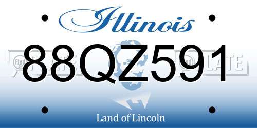 88QZ591 Illinois License Plate