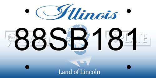 88SB181 Illinois License Plate