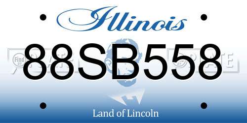 88SB558 Illinois License Plate
