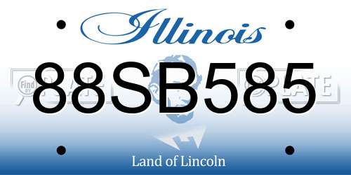 88SB585 Illinois License Plate