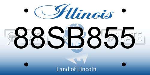 88SB855 Illinois License Plate