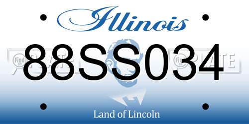 88SS034 Illinois License Plate
