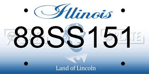 88SS151 Illinois License Plate