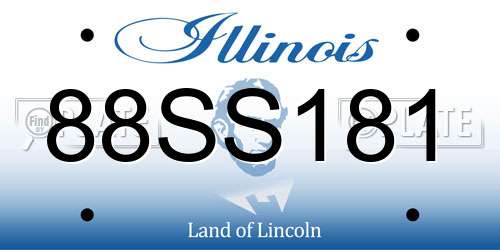 88SS181 Illinois License Plate