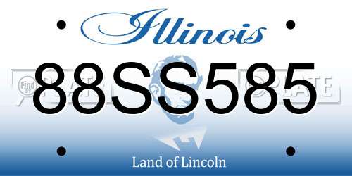 88SS585 Illinois License Plate