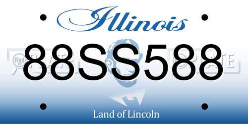 88SS588 Illinois License Plate