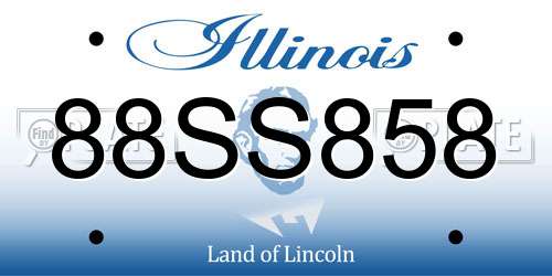 88SS858 Illinois License Plate