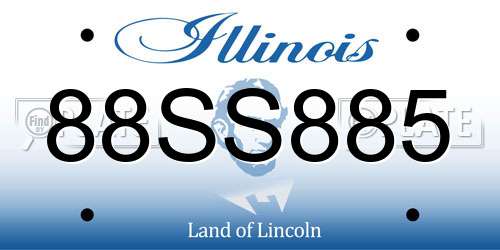 88SS885 Illinois License Plate