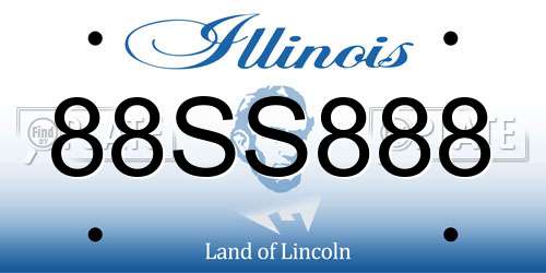 88SS888 Illinois License Plate