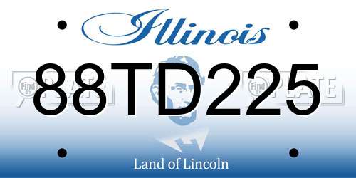 88TD225 Illinois License Plate