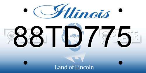 88TD775 Illinois License Plate