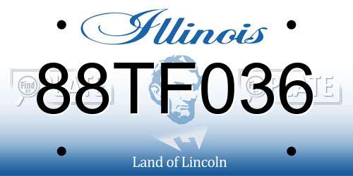 88TF036 Illinois License Plate