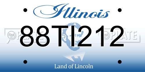 88TI212 Illinois License Plate