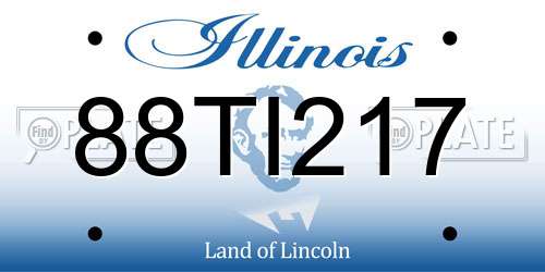 88TI217 Illinois License Plate