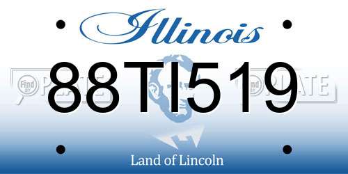 88TI519 Illinois License Plate