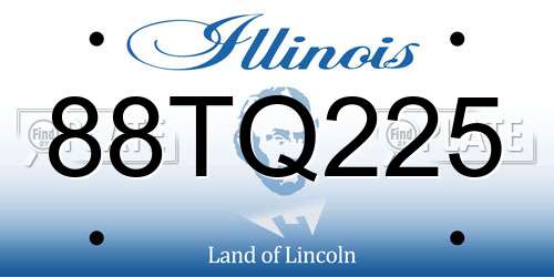 88TQ225 Illinois License Plate