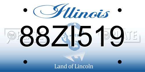 88ZI519 Illinois License Plate