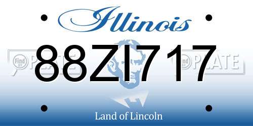 88ZI717 Illinois License Plate