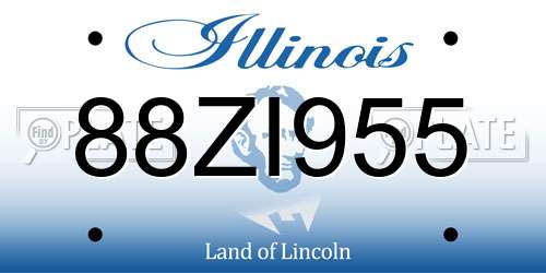 88ZI955 Illinois License Plate