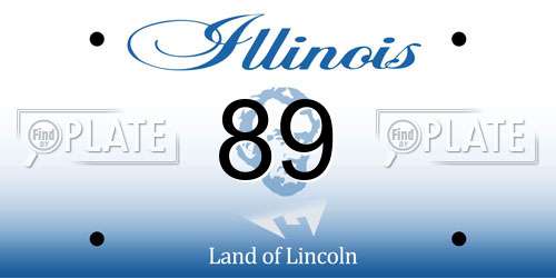 89 Illinois License Plate