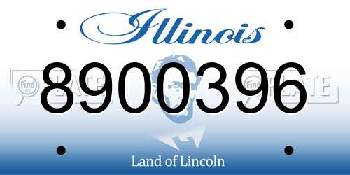 8900396 Illinois License Plate