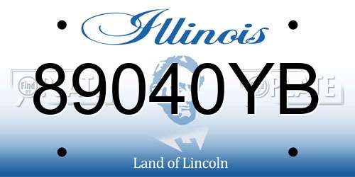 89040YB Illinois License Plate