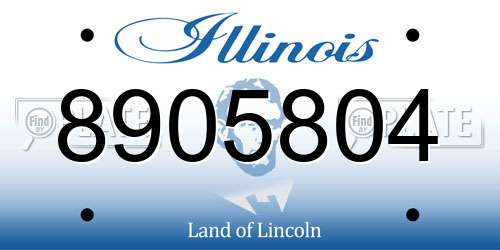 8905804 Illinois License Plate