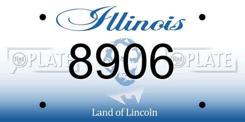 8906 Illinois License Plate