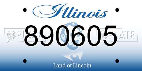 890605 Illinois License Plate