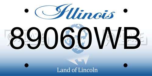89060WB Illinois License Plate