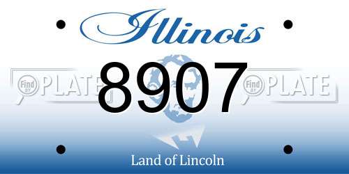 8907 Illinois License Plate