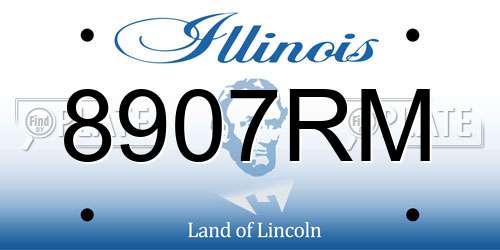 8907RM Illinois License Plate