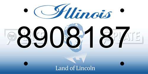 8908187 Illinois License Plate