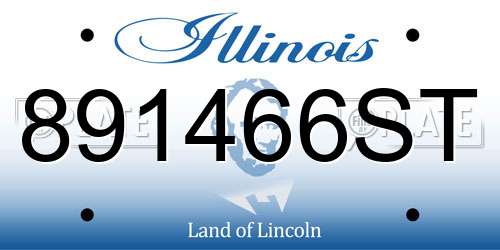 891466ST Illinois License Plate