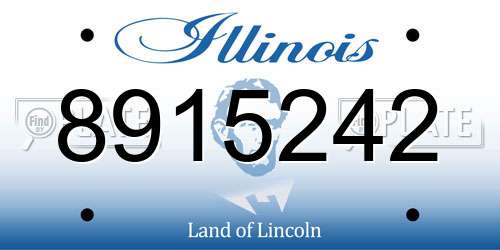8915242 Illinois License Plate