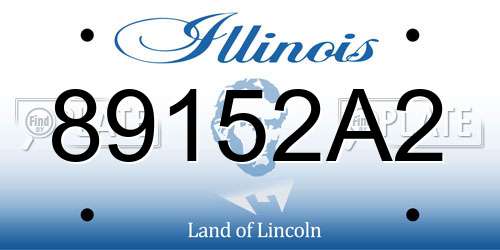 89152A2 Illinois License Plate