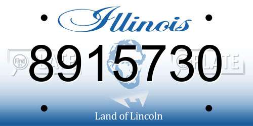 8915730 Illinois License Plate