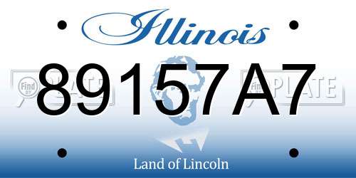 89157A7 Illinois License Plate