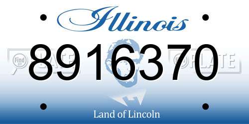 8916370 Illinois License Plate